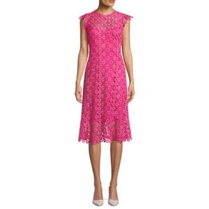 Elie Tahari Florance Geometric pink Lace Dress size 0